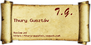 Thury Gusztáv névjegykártya