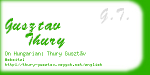 gusztav thury business card